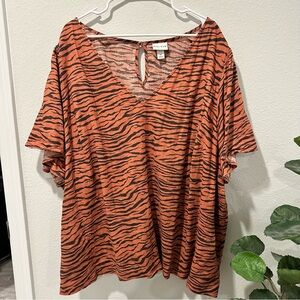 Ava & Viv Animal Print Blouse